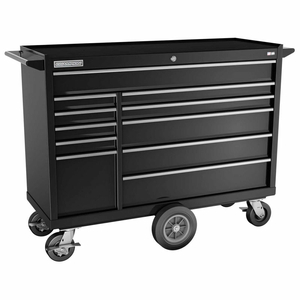 CHAMPION FMPRO 54"W X 20-1/4"D X 43-1/8"H 11 DRAWER BLACK ROLLER CABINET by Independent Design Inc CHAMPION FMPRO 54"W X 20-1/4"D X 43-1/8"H 11 DRAWER BLACK ROLLER CABINET by Independent Design Inc
