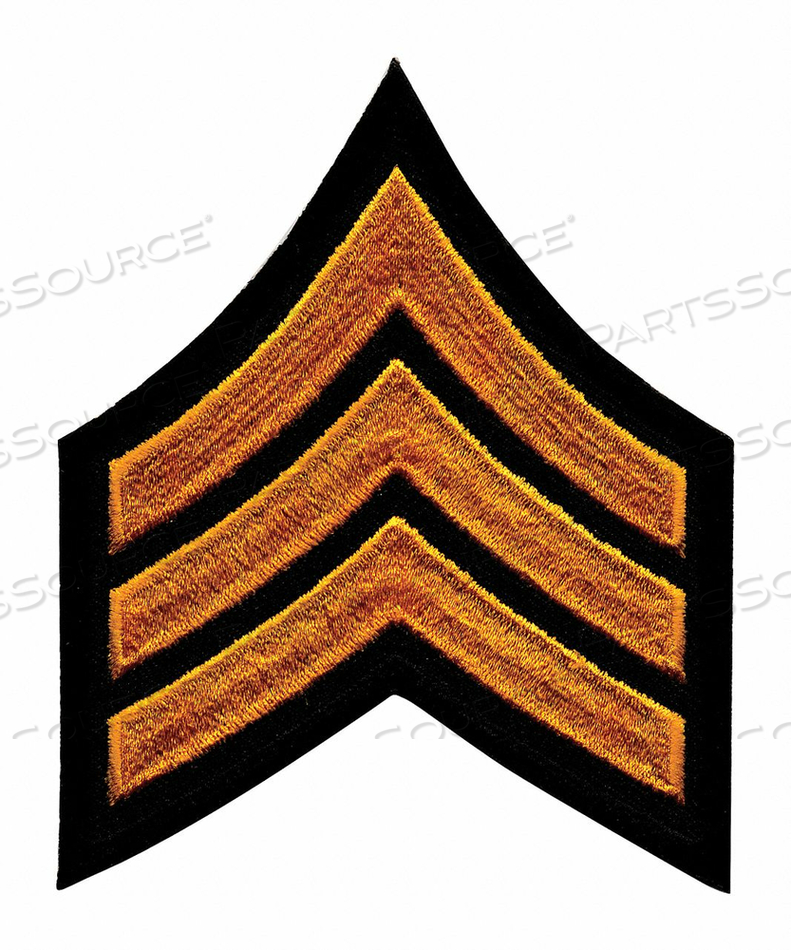 EMBRDRD PATCH SGT SUMMER GOLD ON BLCK PR by Heros Pride