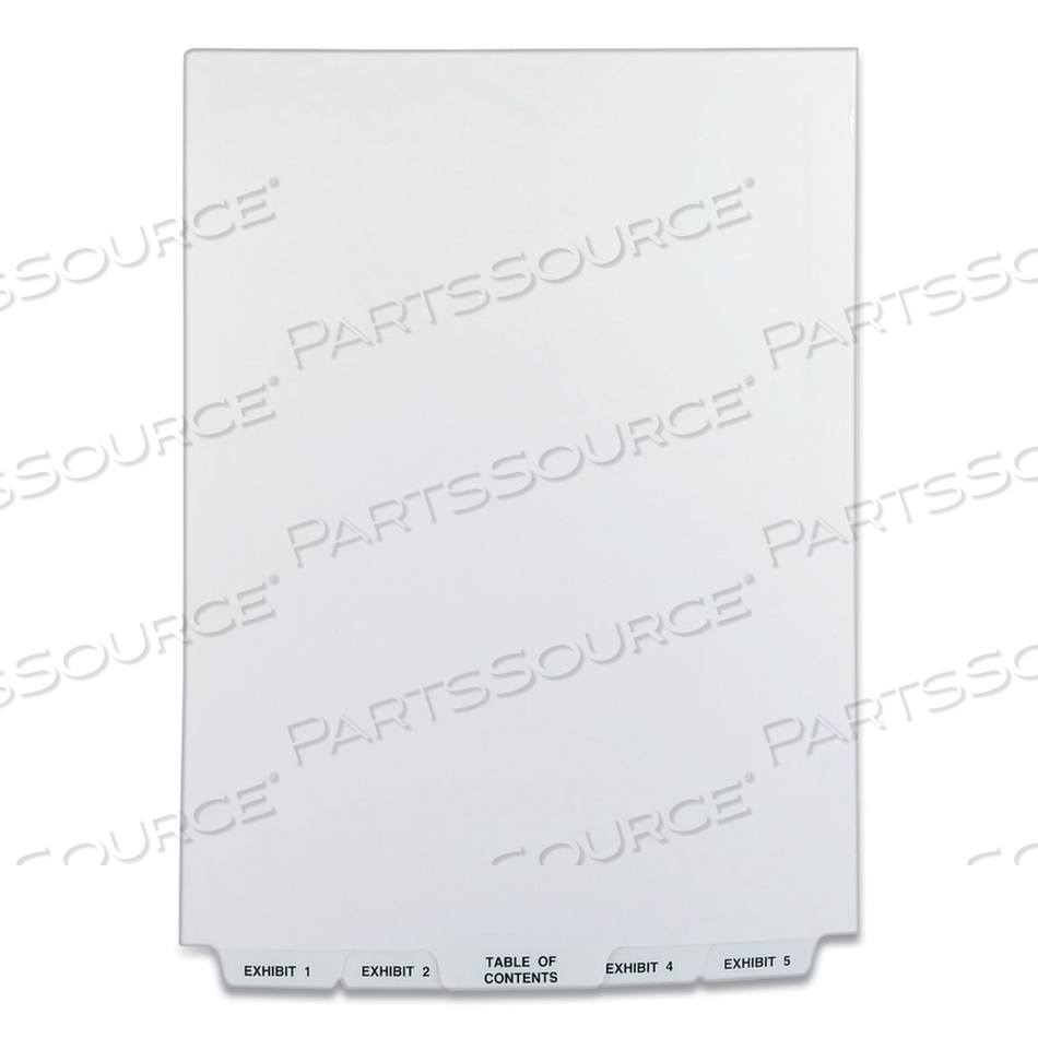 PREPRINTED LEGAL EXHIBIT BOTTOM TAB INDEX DIVIDERS, AVERY STYLE, 26-TAB, EXHIBIT 1 TO EXHIBIT 25, 11 X 8.5, WHITE, 1 SET by Avery