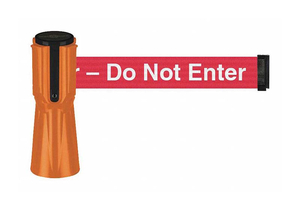 RETRACTABLE BARRIER TAPE ORANGE FINISH by Tensabarrier