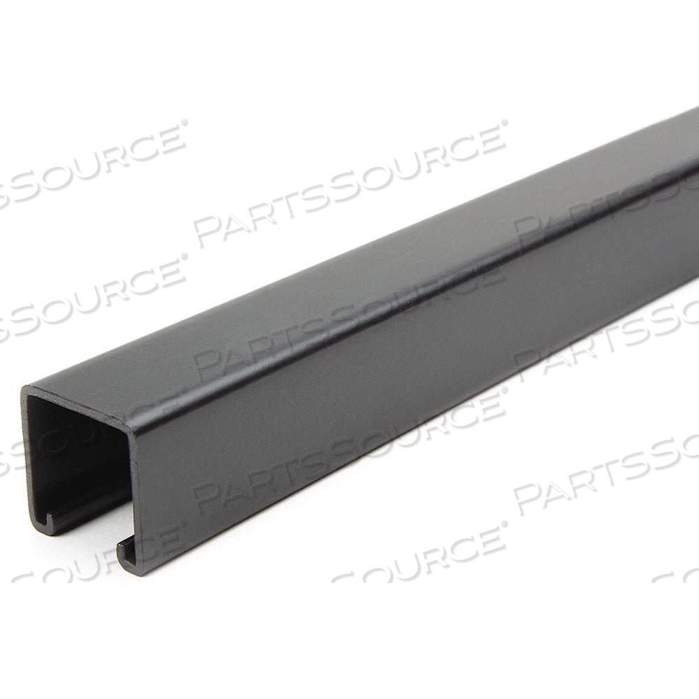 STRUT CHANNEL - SOLID WALL, STEEL, PAINTED, 12 GA GAUGE, 2 FT OVERALL LG, BLACK by Approved Vendor