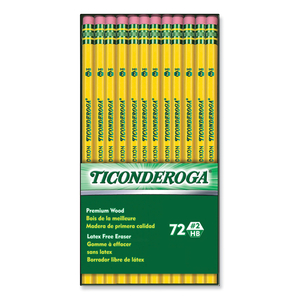 PENCILS, HB (#2), BLACK LEAD, YELLOW BARREL, 72/PACK by Dixon Ticonderoga PENCILS, HB (#2), BLACK LEAD, YELLOW BARREL, 72/PACK by Dixon Ticonderoga