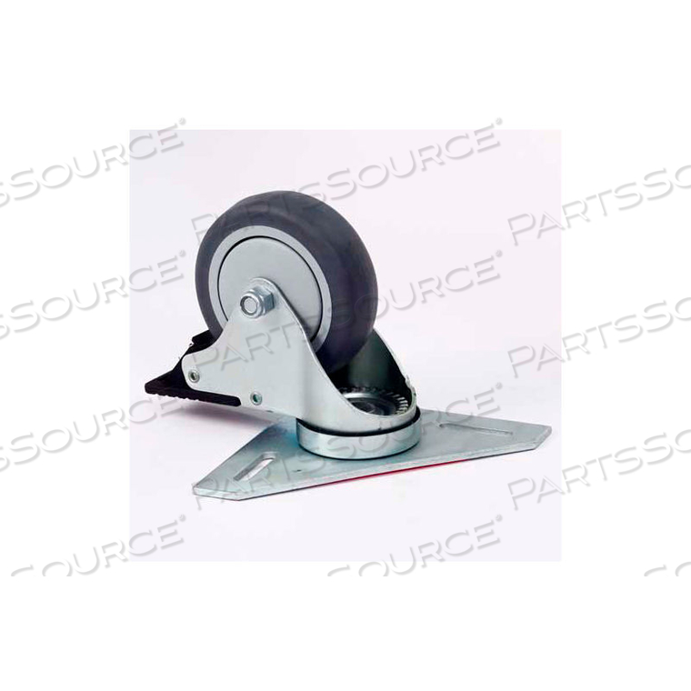 TRIANGULAR TOP PLATE CASTER, SWIVEL W/BRAKE by 80/20 Inc. TRIANGULAR TOP PLATE CASTER, SWIVEL W/BRAKE by 80/20 Inc.