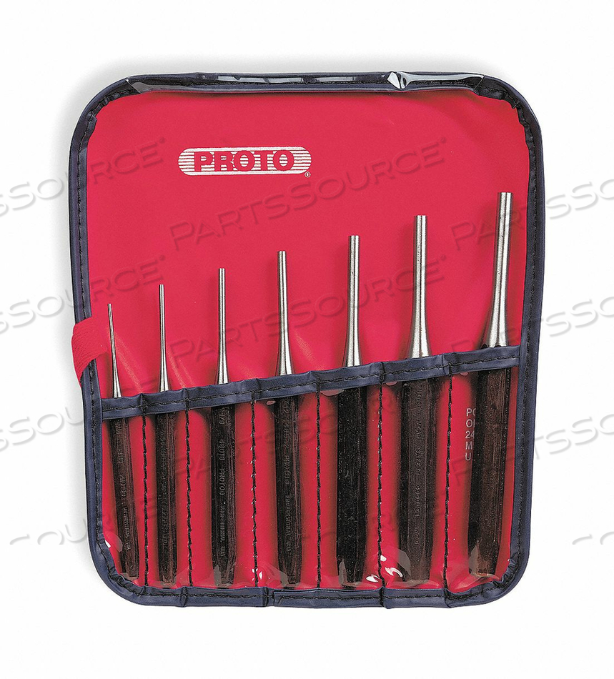 DRIVE PIN PUNCH SET 7 PIECES STEEL by Proto