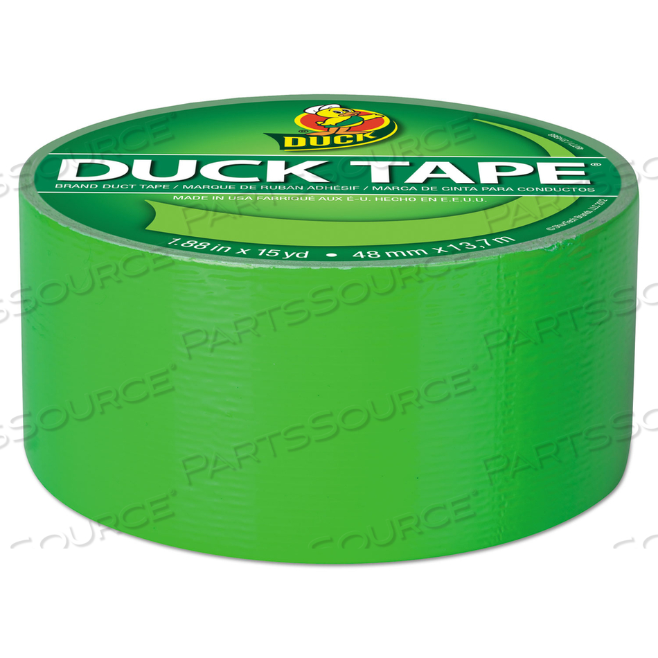 COLORED DUCT TAPE, 3" CORE, 1.88" X 15 YDS, NEON GREEN by Duck