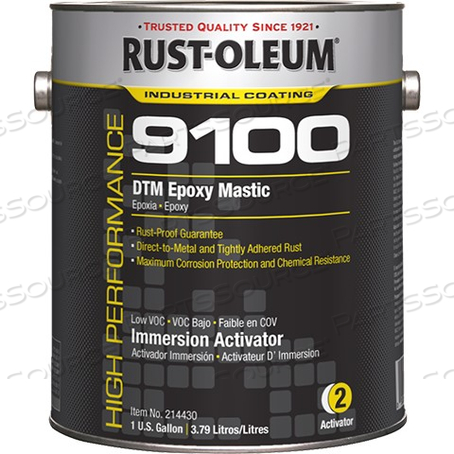 214430 RUST-OLEUM 9100 ACTIVATOR, 1 GAL, GLOSS, IMMERSION, HIGH PERFORMANCE 