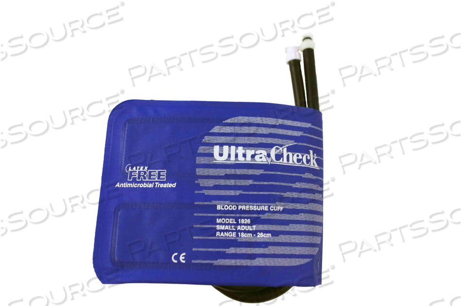 ULTRACHECK NYLON REUSABLE BP CUFFS, SMALL ADULT 18 - 26 CM, DOUBLE TUBE, MALE AND FEMALE MATED SUBMINIATURES, 5/BAG by Spacelabs Healthcare