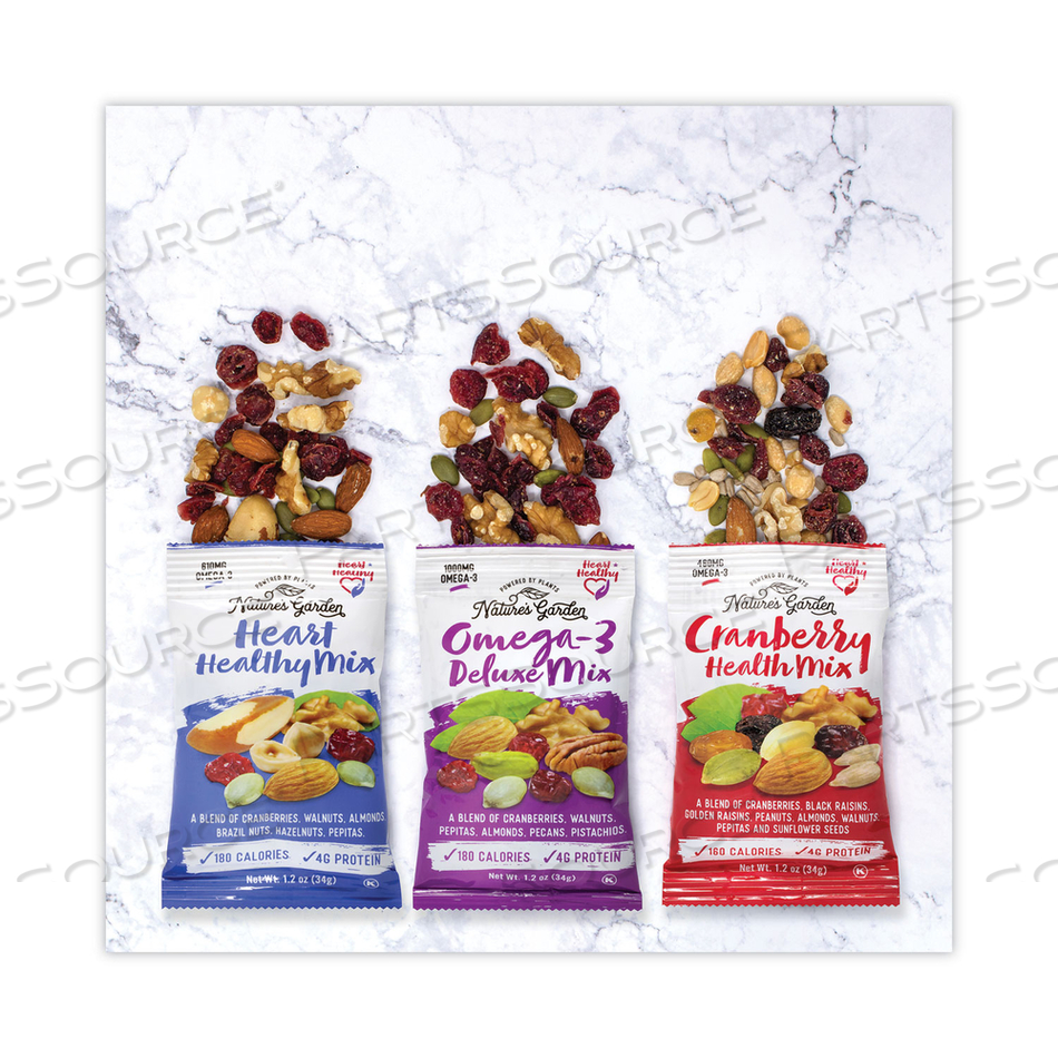 HEALTHY TRAIL MIX SNACK PACKS, 1.2 OZ POUCH, 50 POUCHES/PACK 