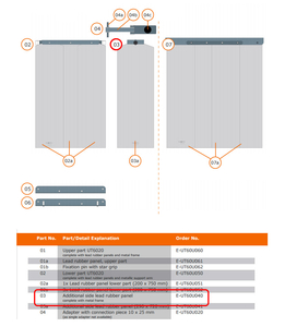 SINGLE LEAD STRIP, RUBBER WITH METAL FRAME by MAVIG GmbH