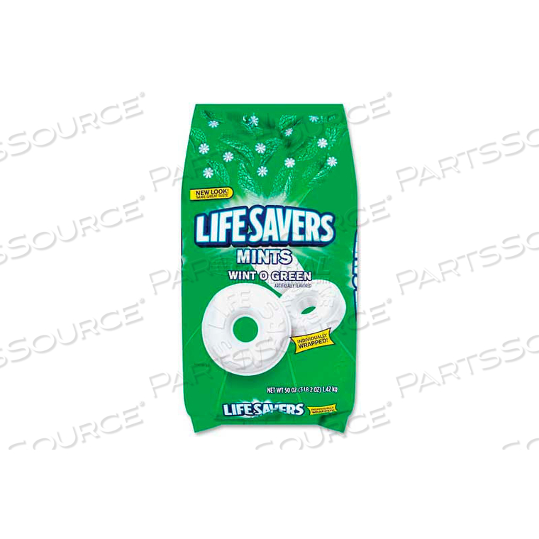 LIFE SAVERS MINTS, WINT-O-GREEN, 3-1/2 LBS. BAG 