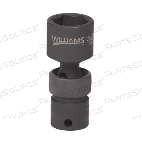 36817 WILLIAMS SOCKET, 3/8 IN OAL, METRIC, UNIVERSAL IMPACT, 3/8 IN DR, 17 MM 