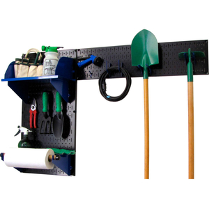 PEGBOARD GARDEN TOOL BOARD ORGANIZER, BLACK/BLUE, 48" X 32" X 9" by Wall Control Pegboard
