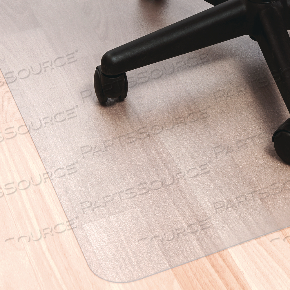 ECOTEX MARLON BIOPLUS RECTANGULAR POLYCARBONATE CHAIR MAT FOR HARD FLOORS, RECTANGULAR, 45 X 53, CLEAR by Floortex