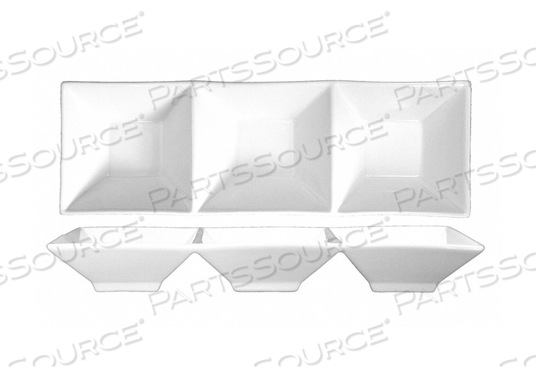 BOWL 3-COMPARTMENT 10 OZ WHITE PK12 by ITI