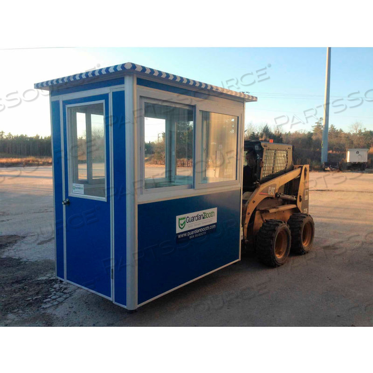 4'X6' GUARD BOOTH - BLUE - ECONOMY MODEL, PRE-ASSEMBLED by Guardian Booth LLC 4'X6' GUARD BOOTH - BLUE - ECONOMY MODEL, PRE-ASSEMBLED by Guardian Booth LLC