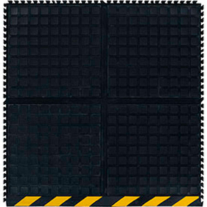 HOG HEAVEN III COMFORT MODULAR SIDE TILE 3/4" THICK 3' BLACK/YELLOW CHEVRON BORDER by Andersen Company