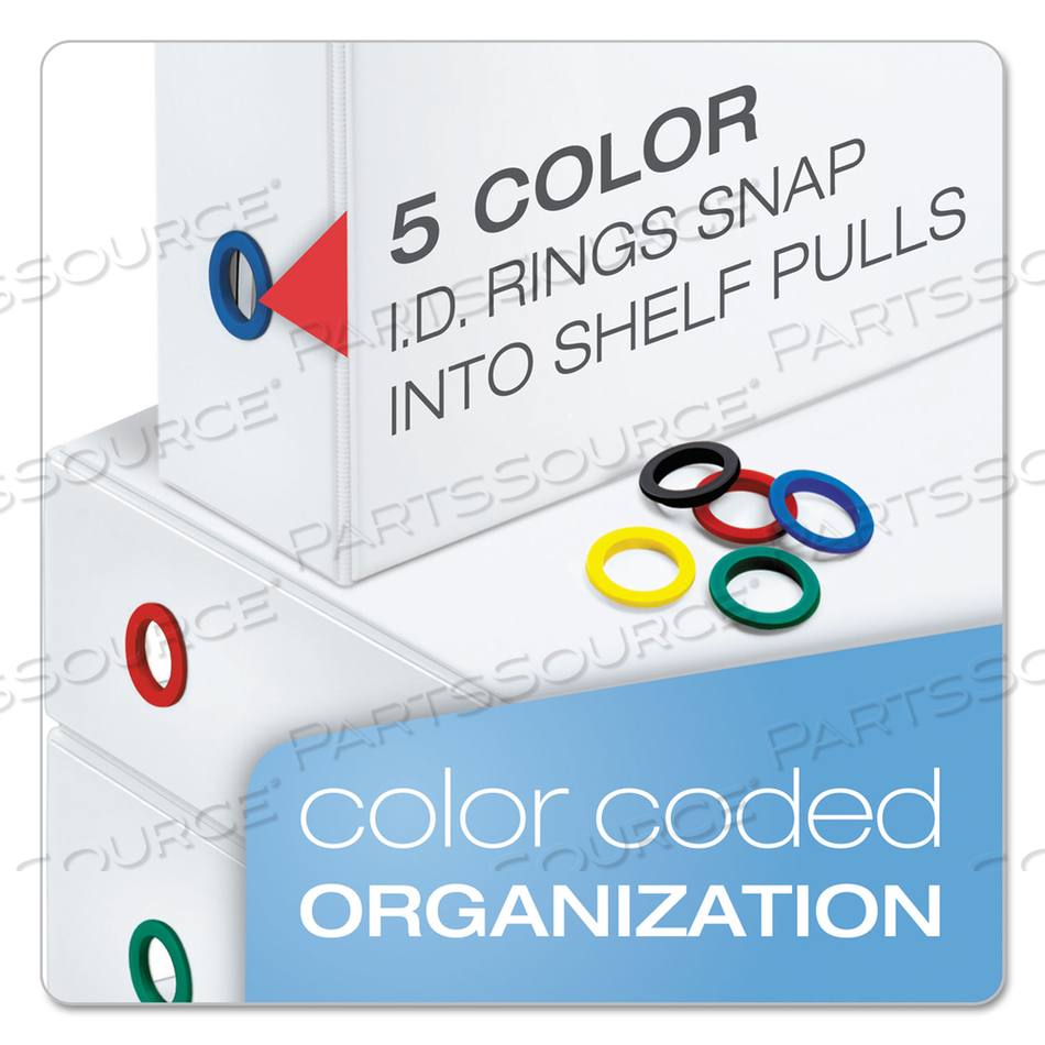 FREESTAND EASY OPEN LOCKING SLANT-D RING BINDER, 3 RINGS, 5" CAPACITY, 11 X 8.5, WHITE by Cardinal