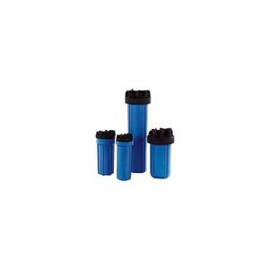 10" RESIDENTIAL BLUE/BLACK PLASTIC FILTER HOUSING 1/2" PORT PRESSURE RELEASE by Watts Regulator Co.