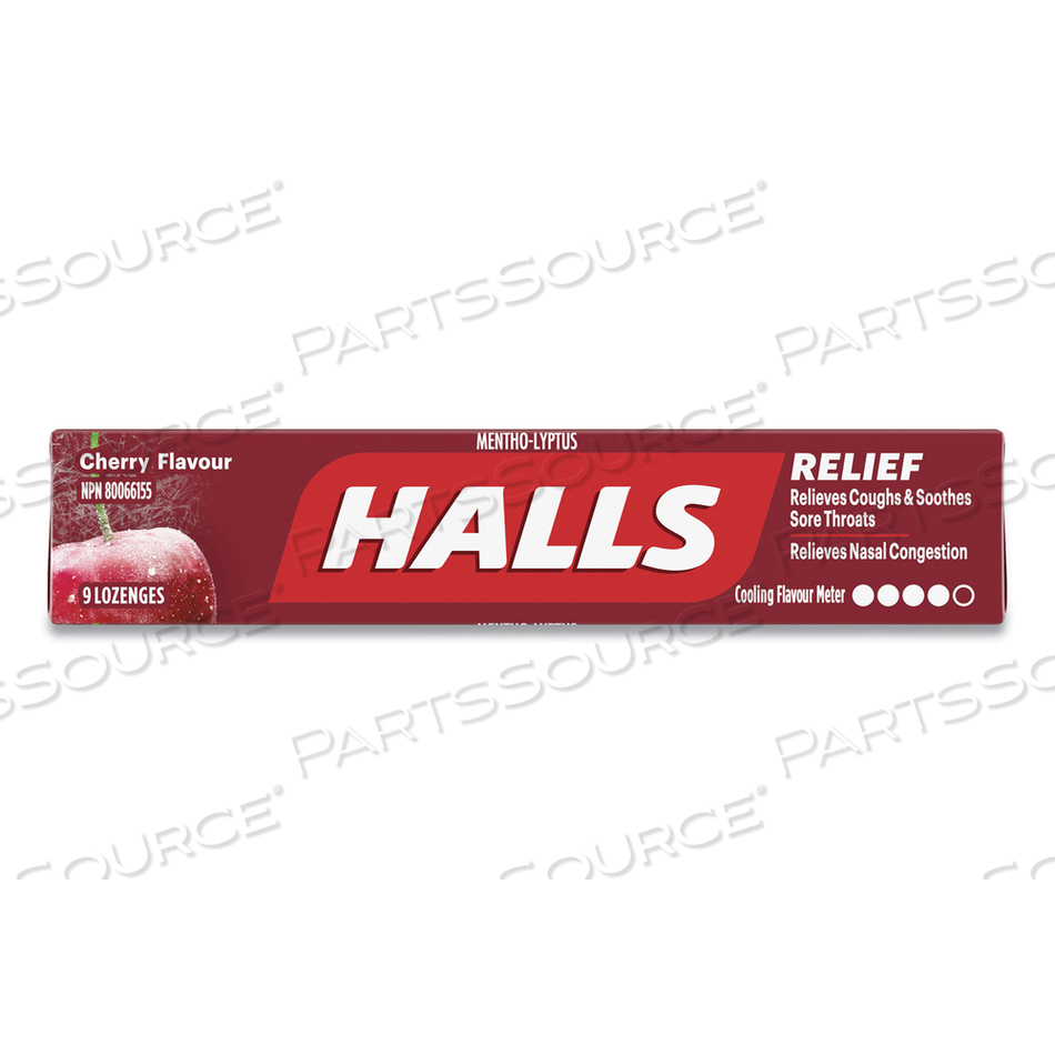 MENTHO-LYPTUS COUGH AND SORE THROAT LOZENGES, CHERRY by HALLS