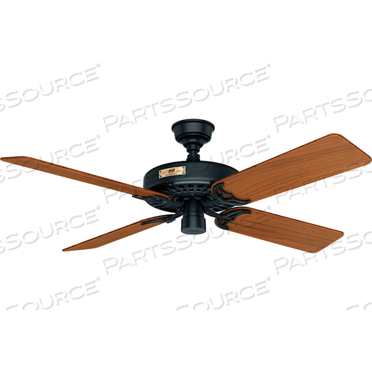 HUNTER ORIGINAL 52" DAMP CEILING FAN - BLACK 