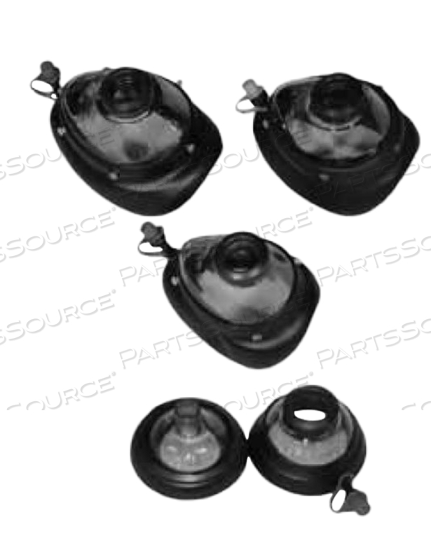 MASK, FACE, AMBU TYPE CLEAR, INFLATABLE CUFF SEAL, 22MMF, SIZE 3-4 MED, SILICONE/PC by Anesthesia Associates