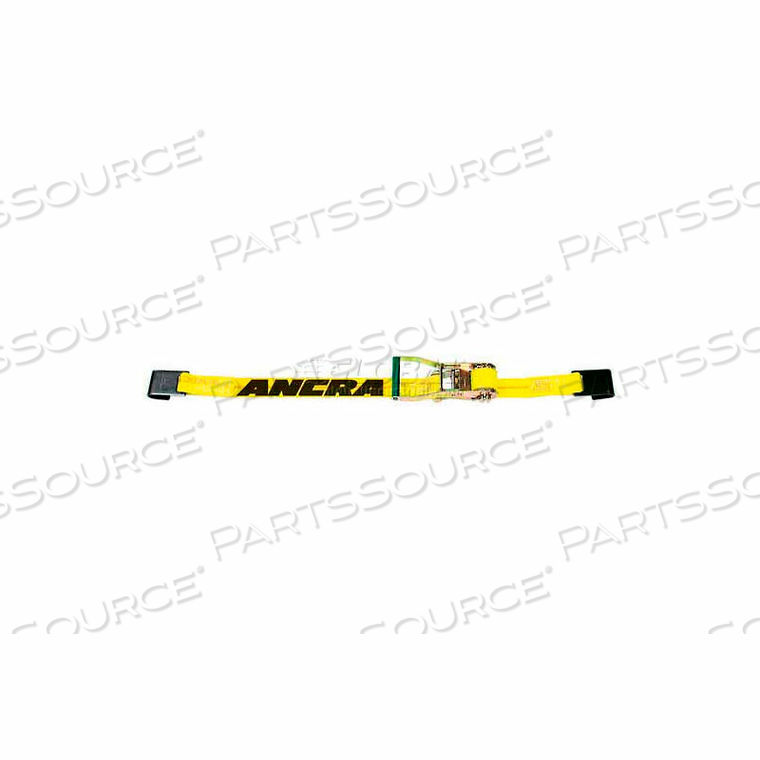 2" X 30' RATCHET STRAP WITH LONG-WIDE RATCHET BUCKLE & FLAT HOOKS by Ancra International 2" X 30' RATCHET STRAP WITH LONG-WIDE RATCHET BUCKLE & FLAT HOOKS by Ancra International