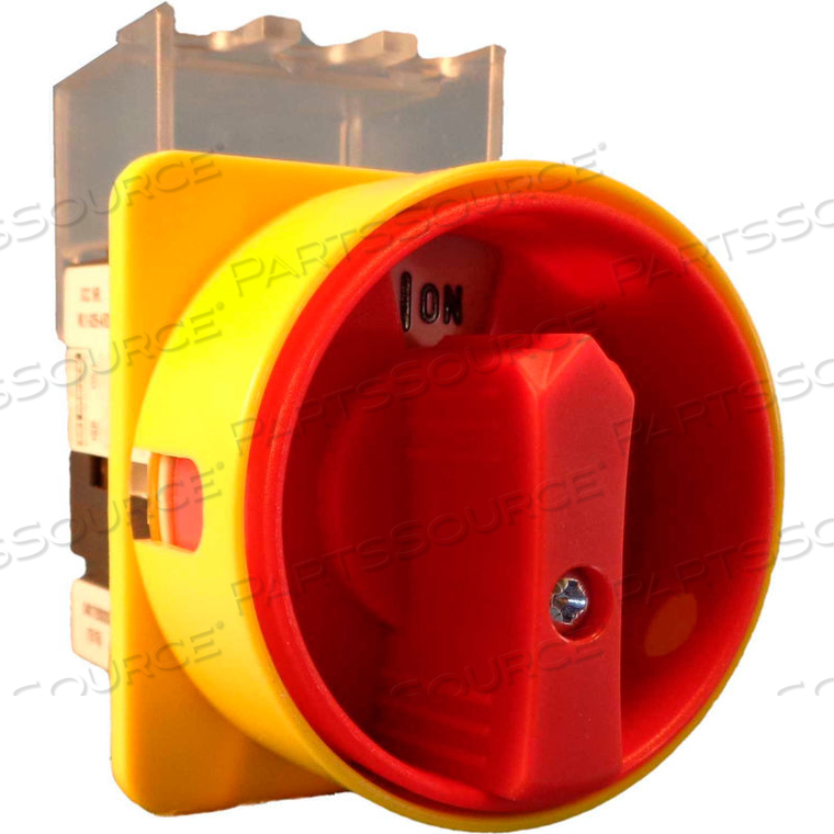 MERZ, 125A,3-POLE, DISCONNECT SWITCH, RED/YELLOW,FRONT-MOUNT,LOCKABLE by Springer Controls Co. Inc