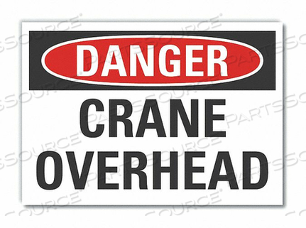 DANGER SIGN 14 W X 10 H 0.001 THICK by Lyle Signs Inc.