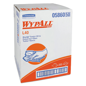 L40 TOWELS, DRY UP TOWELS, 19.5 X 42, WHITE, 200 TOWELS/ROLL by WypAll