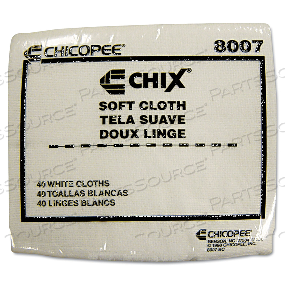 SOFT CLOTHS, 13 X 15, WHITE by Chix SOFT CLOTHS, 13 X 15, WHITE by Chix