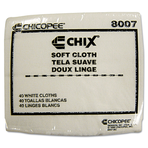 SOFT CLOTHS, 13 X 15, WHITE, 40/PACK, 30 PACKS/CARTON by Chix