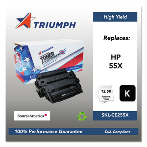 751000NSH1098 REMANUFACTURED CE255X (55X) HIGH-YIELD TONER, 12,500 PAGE-YIELD, BLACK by Triumph