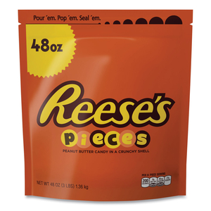 PIECES CANDY, RESEALABLE BAG, 48 OZ BAG, 2 BAGS/PACK by Reese's