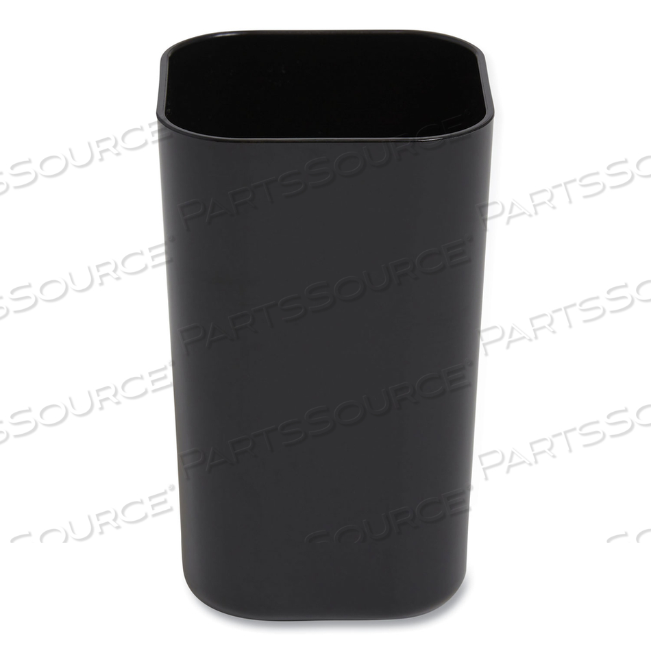 PLASTIC PENCIL CUP, 2.61 X 2.61 X 4.3, BLACK 