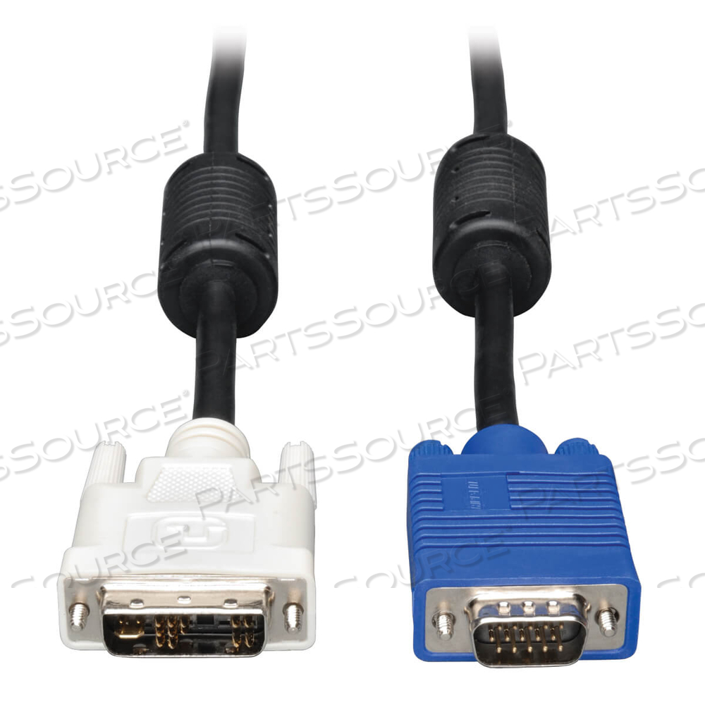 10FT DVI-A HD15 MALE/MALE VGA HIGH-RESOLUTION RGB COAXIAL MONITOR CABLE - BLACK by Tripp Lite
