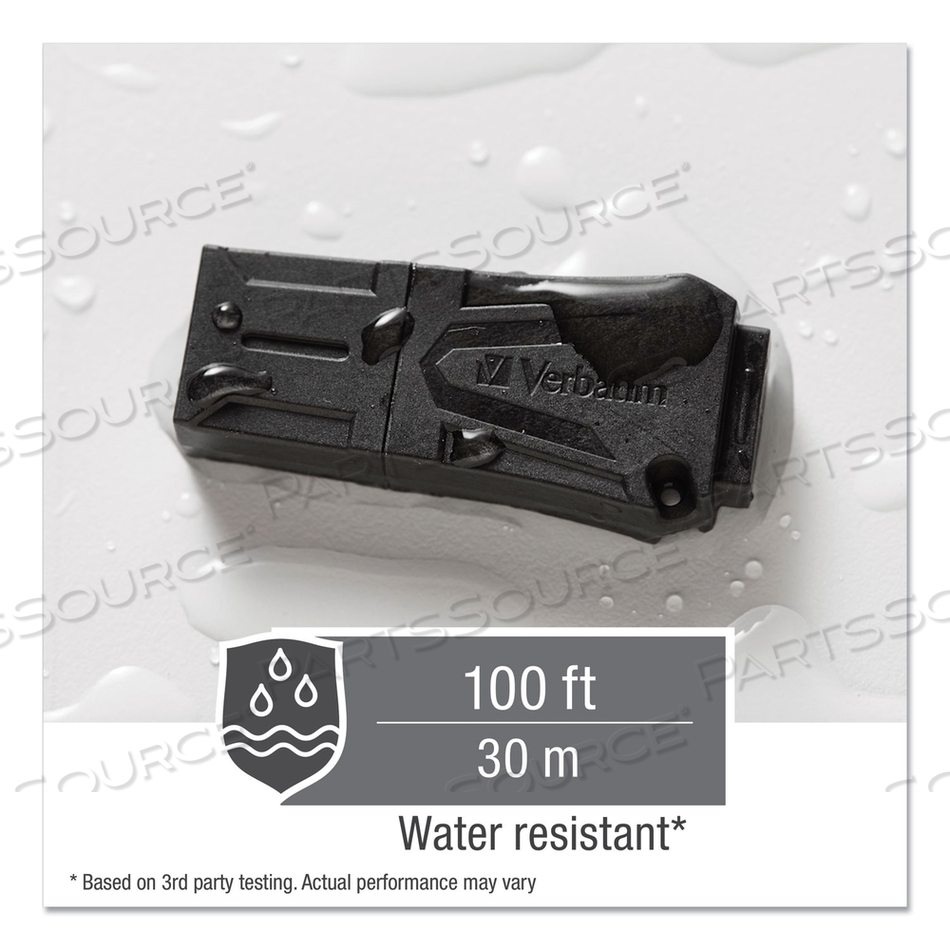 TOUGHMAX USB FLASH DRIVE, 16 GB, BLACK by Verbatim