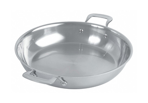 GRATIN PAELLA PAN 4 QT SILVER by Brigade Plus