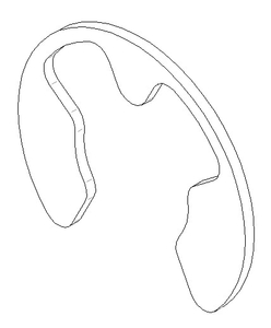 8MM DIA WHITE ZINC-PLATED ELASTIC SPRING WASHER FOR ADVANTA™ 2 MED SURG BED by Hillrom