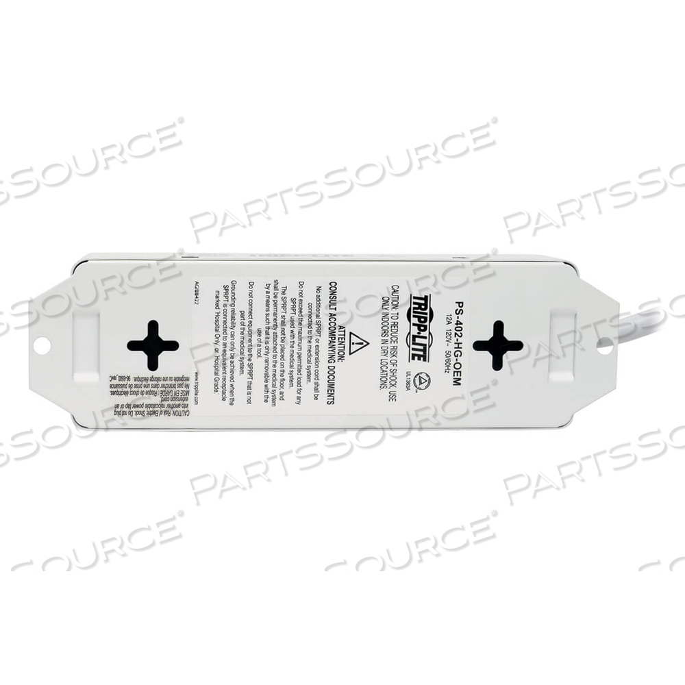 POWER STRIP MEDICAL 120V 5-15R-HG 4 OUTLET UL 1363A 2FT CORD by Tripp Lite