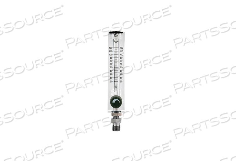 HIGH FLOWMETER, 0 TO 70 LPM FLOW, ACRYLIC, DISS, DURABLE, ACCURATE NEEDLE VALVE by Maxtec