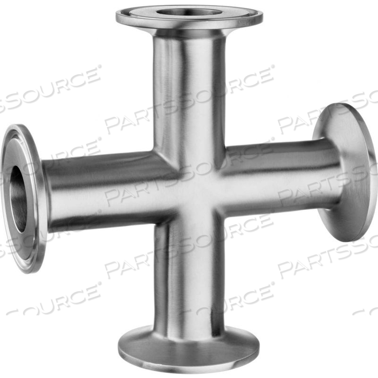 316 STAINLESS STEEL CROSS FOR QUICK CLAMP FITTINGS - FOR 3" TUBE OD 