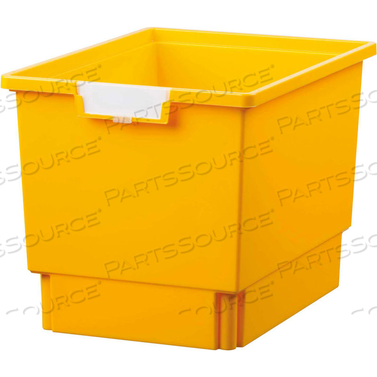 STANDARD WIDTH QUAD DEPTH STORAGE TOTE TRAY - 16-3/4"L X 12-5/16"W X 12"H YELLOW 