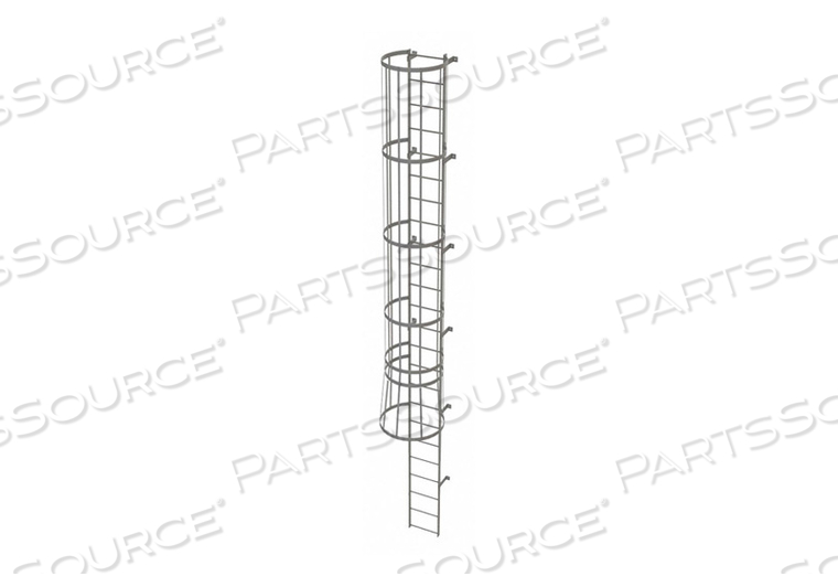 FIXED LADDER W/ SAFETY CAGE STEEL 23 FT. by Tri-Arc FIXED LADDER W/ SAFETY CAGE STEEL 23 FT. by Tri-Arc