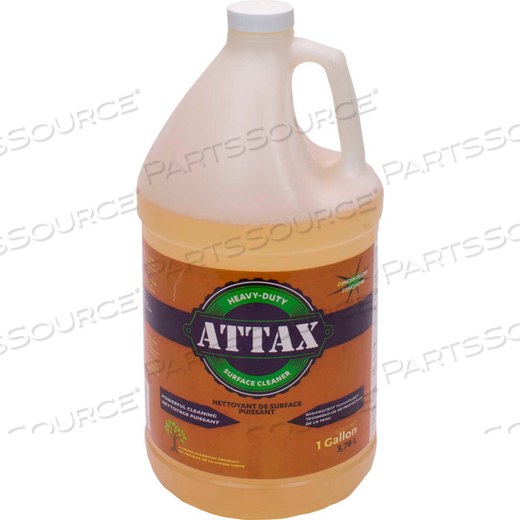 ATTAX HEAVY DUTY SURFACE CLEANER, 1 GALLON BOTTLE, 4/PACK 