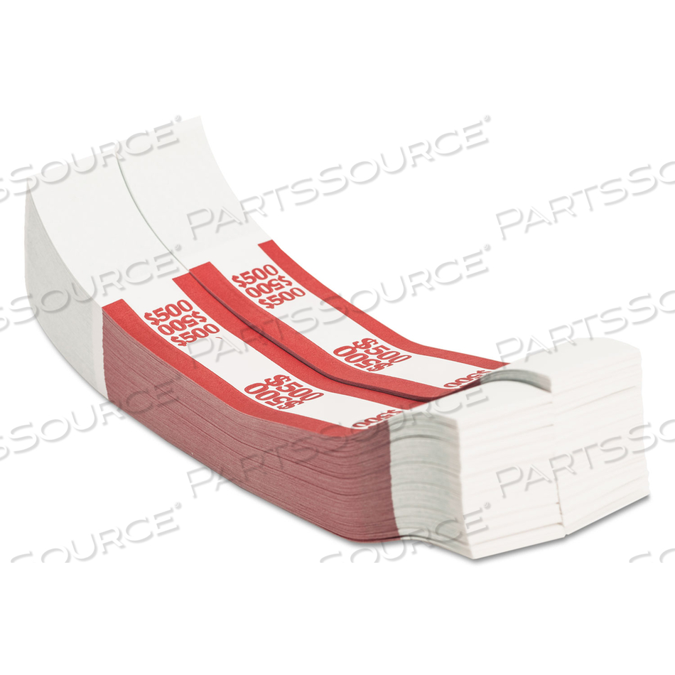 CURRENCY STRAPS, RED, $500 IN $5 BILLS, 1000 BANDS/PACK by Pap-R Products CURRENCY STRAPS, RED, $500 IN $5 BILLS, 1000 BANDS/PACK by Pap-R Products