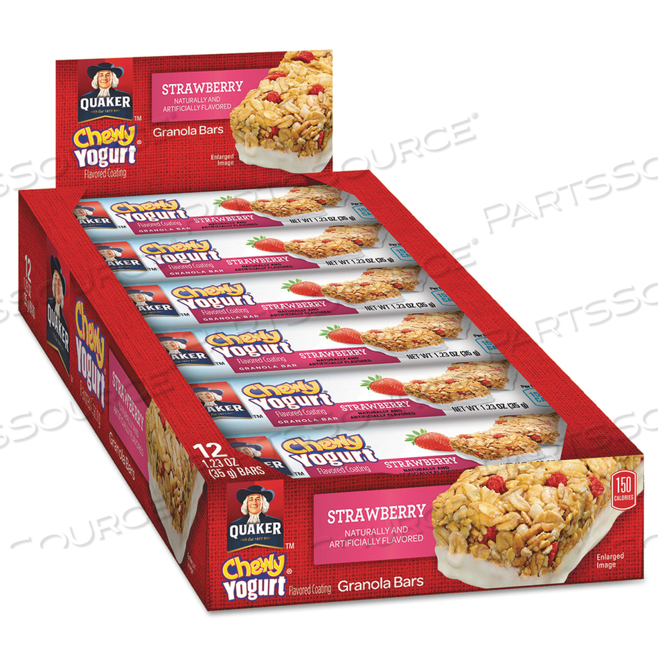 CHEWY YOGURT GRANOLA BARS, 1.23 OZ BAR, STRAWBERRY, 12/BOX 