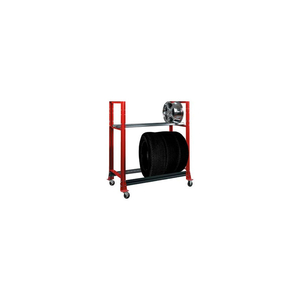 2 TIER TIRE CART- 54-3/4"W X 25-5/8"D X 62"H-CARMINE RED by Shure Incorporated