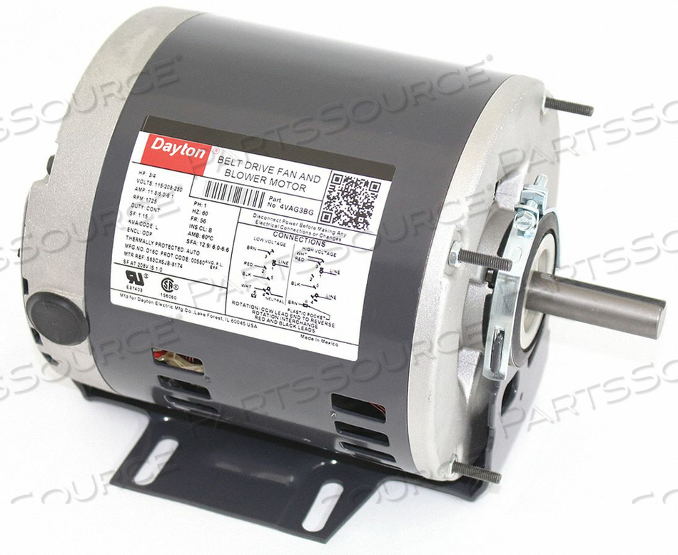 MOTOR SP PH 3/4 HP 1725 115/208-230V 56 by DAYTON ELECTRIC MANUFACTURING CO