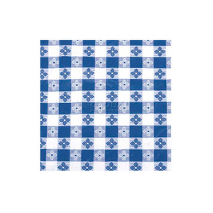 CHECKERED TABLE CLOTH, 90"L, 52"W, PVC W/ FLANNEL BACKING, BLUE & WHITE by Winco DWL International, LLC