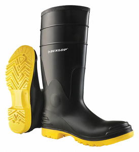E7181 RUBBER BOOT MEN'S 11 KNEE BLACK PR by Dunlop